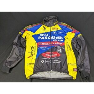 Vtg BIEMME Scott USA Cicli Pasquini LS Winter Bike Jersey Gore Windstopper Sz L